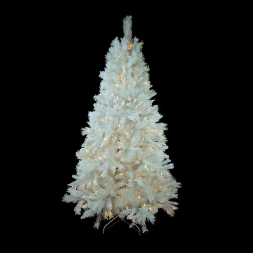 Northlight 6.5' Pre-Lit White Medium Iridescent Pine Artificial Christmas Tree - Multi Function LED Lights - Image 3