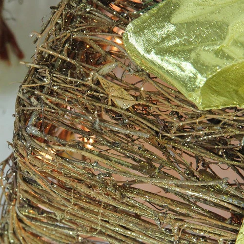 Northlight Set Of 3 Brown And Green Lighted Glitter Gift Boxes Christmas Decoration 12" - Image 2