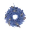 Northlight 12" Blue And Gray Feather Artificial Christmas Wreath - Unlit