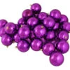Northlight 60ct Purple Shatterproof Shiny Christmas Ball Ornaments 2.5" (60mm)