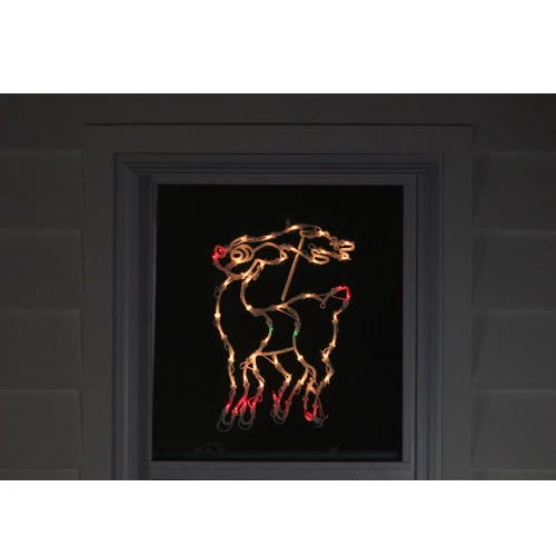 Northlight 18" Lighted Reindeer Christmas Window Silhouette Decoration - Image 3