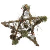 Northlight 15.75" Brown And Green Star With Rustic Twigs Christmas Ornament