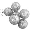 Northlight 6ct Silver Splendor Mirrored Glass Disco Ball Christmas Ornaments 2.75"