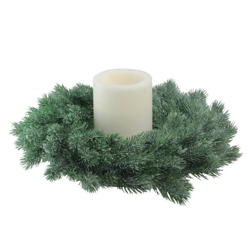 Northlight Green Frosted Pine Artificial Christmas Wreath - 16-Inch, Unlit - Image 2