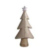 Northlight 24" Brown And Silver Christmas Tree With A Glitter Star Tabletop Figure