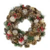 Northlight Glittered Pine Cones And Berries Artificial Christmas Wreath - 19-Inch, Unlit