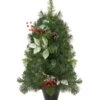 Northlight 2' Green Potted Pre-Decorated Pine Cone And Berry Medium Artificial Christmas Tree - Unlit