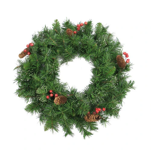 Northlight Iced Mixed Pine Berries And Pinecones Artificial Christmas Wreath - 24-Inch, Unlit