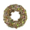 Northlight Brown Pine Cone And Fruit Glitter Artificial Christmas Wreath - 19.5-Inch, Unlit