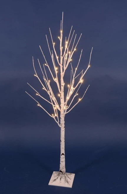 Northlight 4' Pre-Lit LED White Birch Tree Outdoor Decoration - White Lights - Image 2