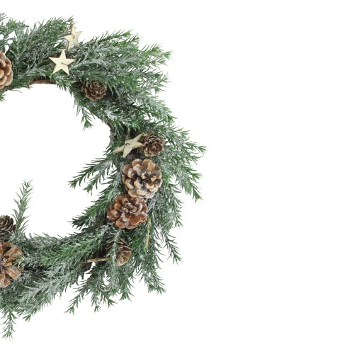 Northlight Classic Pine With Pine Cones And Stars Artificial Christmas Wreath, 13-Inch, Unlit - Image 2