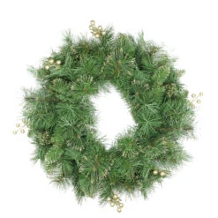 Northlight Mixed Pine And Glittered Berry Artificial Christmas Wreath - 24-Inch, Unlit