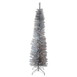 Northlight 6' Pre-Lit Pencil Artificial Christmas Tree - Clear Lights