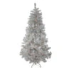 Northlight 4.5' Pre-Lit Silver Metallic Tinsel Artificial Christmas Tree - Clear Lights