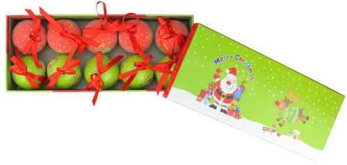 Northlight 10ct Red And Green Shatterproof Santa With Reindeer Decoupage Christmas Ball Ornaments 1.75" (40mm) - Image 4