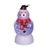 Northlight 7.5" LED Lighted Color-Changing Snowman With Santa Hat Snow Globe Christmas Figure