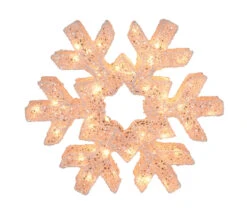Northlight 24" Orange And White LED Lighted Snowflake Christmas Decoration