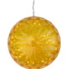Northlight 6" Yellow LED Lighted Hanging Christmas Crystal Sphere Ball Outdoor Decoration