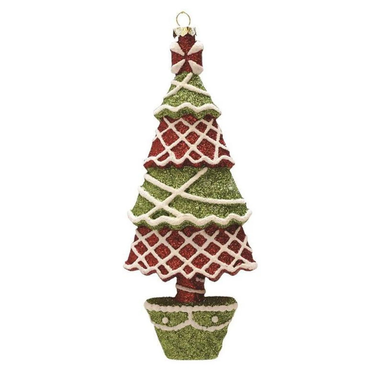 Northlight 7" Red And Green Glitter Shatterproof Christmas Tree Ornament