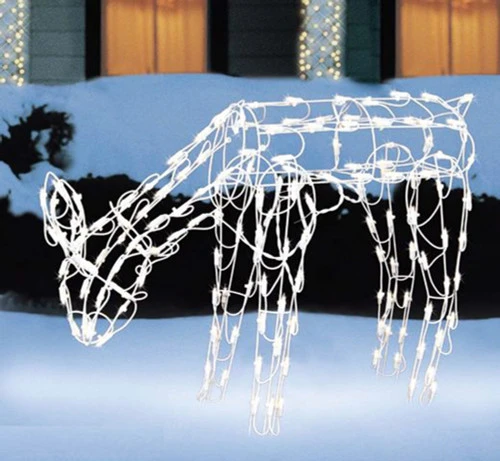 Northlight 37" White Feeding Reindeer Lighted Christmas Outdoor Decoration - Image 3