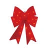Northlight 17" LED Lighted Red Sparkly Bow Christmas Decoration