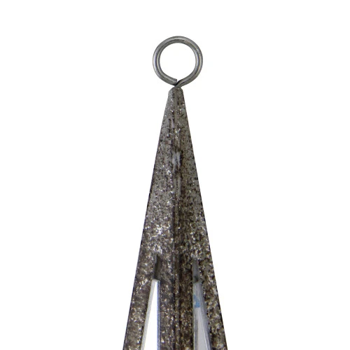 Northlight 11" White And Silver Mirrored 5-Point Star Christmas Ornament - Image 3