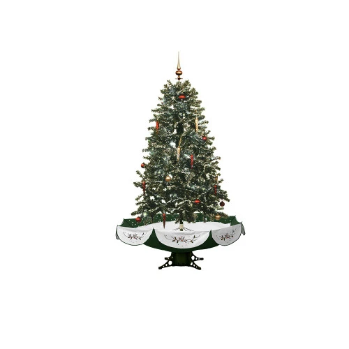 Northlight 5.5' Pre-Lit Medium Musical Snowing Artificial Christmas Tree With Umbrella Base - Blue LED Lights - Image 3