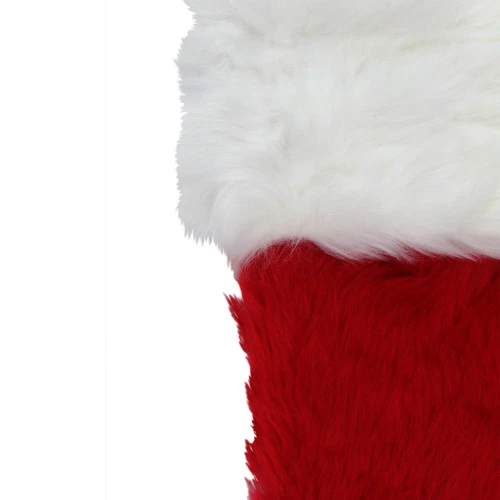 Northlight 20" Red And White Traditional Cuff Extra Plush Christmas Stocking - Image 2
