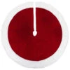 Northlight 60" Red And White Solid Round Christmas Tree Skirt