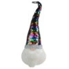 Northlight 24" Gnome With Rainbow And Silver Flip Sequin Hat Christmas Decoration