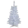 Northlight 3' Pre-Lit White Pine Slim Artificial Christmas Tree - Blue Lights