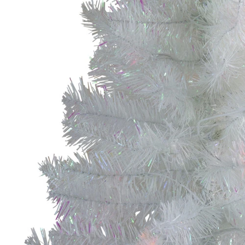 Northlight 4' Slim White Tinsel Artificial Christmas Tree - Unlit - Image 2