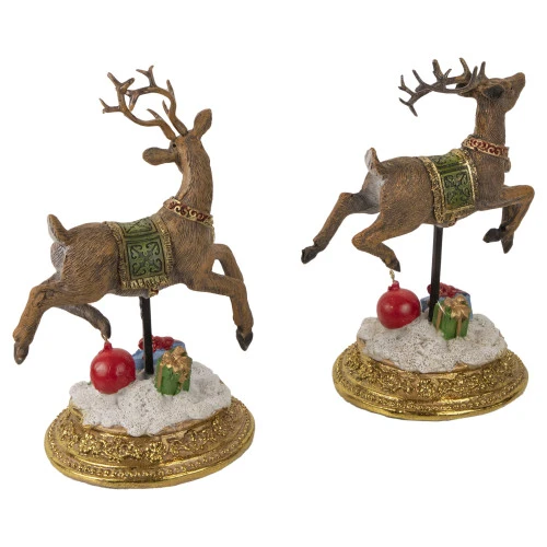 Northlight Set Of 2 Glittered Reindeer Christmas Stocking Holders 9.5" - Image 4