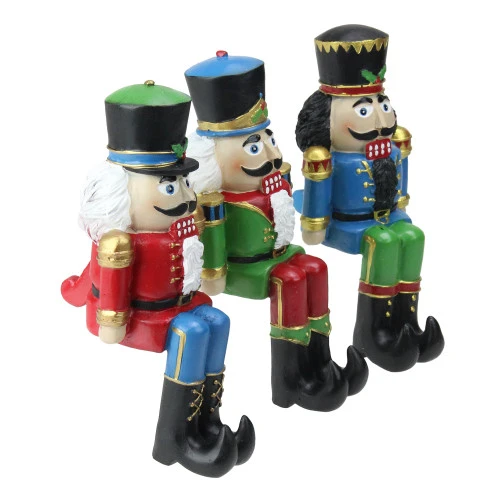 Northlight Set Of 3 Nutcracker Christmas Stocking Holders 5" - Image 4