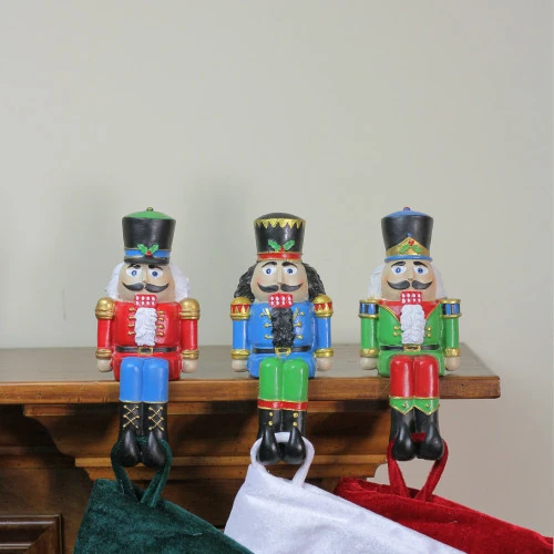 Northlight Set Of 3 Nutcracker Christmas Stocking Holders 5" - Image 5