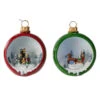 Northlight Set Of 2 LED Lighted Winter Scene Christmas Ornament Decorations 5.75"