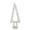 Northlight 34" Pre-Lit White Battery Operated Glittered Christmas Tree Decor