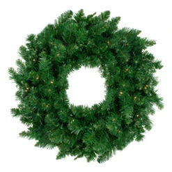 Northlight Pre-Lit Twin Lakes Fir Artificial Christmas Wreath - 36-Inch, Warm White LED Lights