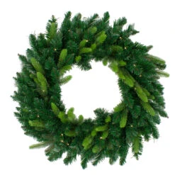 Northlight Pre-Lit Gunnison Pine Artificial Christmas Wreath - 48-Inch, Clear Lights
