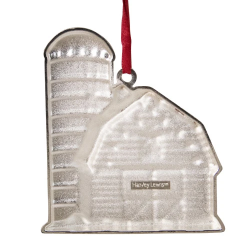 Northlight 3.5" Red And White Barn House With Crystals Christmas Ornament - Image 4