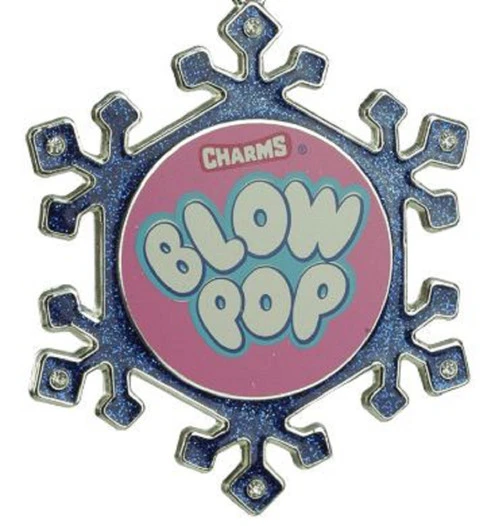 Northlight 3.25" Blue And Pink Candy Logo Snowflake Christmas Ornament - Image 2