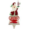 Northlight 9.75" Silver Plated Pepsi-Cola Santa Claus Christmas Stocking Holder