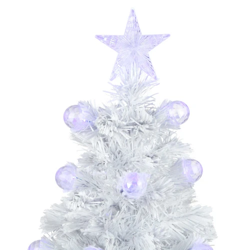 Northlight 3' Pre-Lit White Fiber Optic Artificial Christmas Tree, White Lights - Image 3