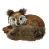 Northlight 16.5” Brown And Gold Fox Lying Down Christmas Table Figure