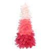 Northlight 15" Pink Ombre Feather Cone Christmas Tree - Unlit