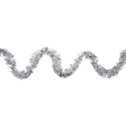 Northlight 50' X 2.5" Silver Christmas Foil Tinsel Garland - Unlit