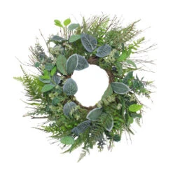 Northlight Ivy And Fern Spring Floral Wreath, Green 22-Inch