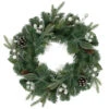 Northlight Frosted White Berry And Mixed Pine Artificial Christmas Wreath, 24-Inch, Unlit