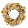 Northlight Cattail And Wheat Twig Artificial Fall Harvest Wreath, 24-Inch