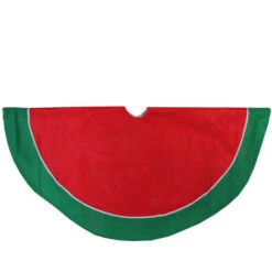 Northlight 48" Red And Green Traditional Christmas Tree Skirt